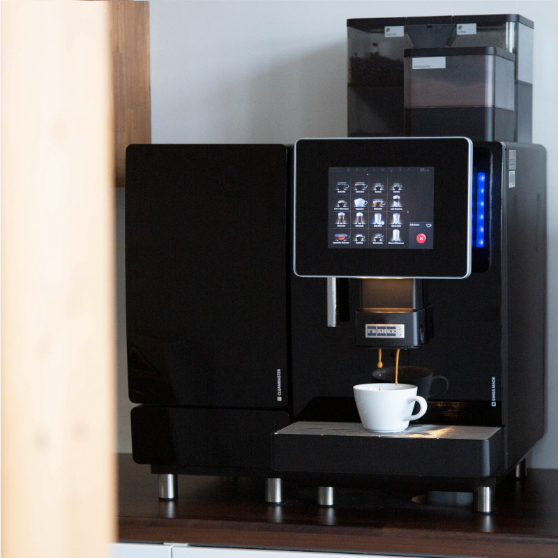 Kaffeevollautomat in Aktion
